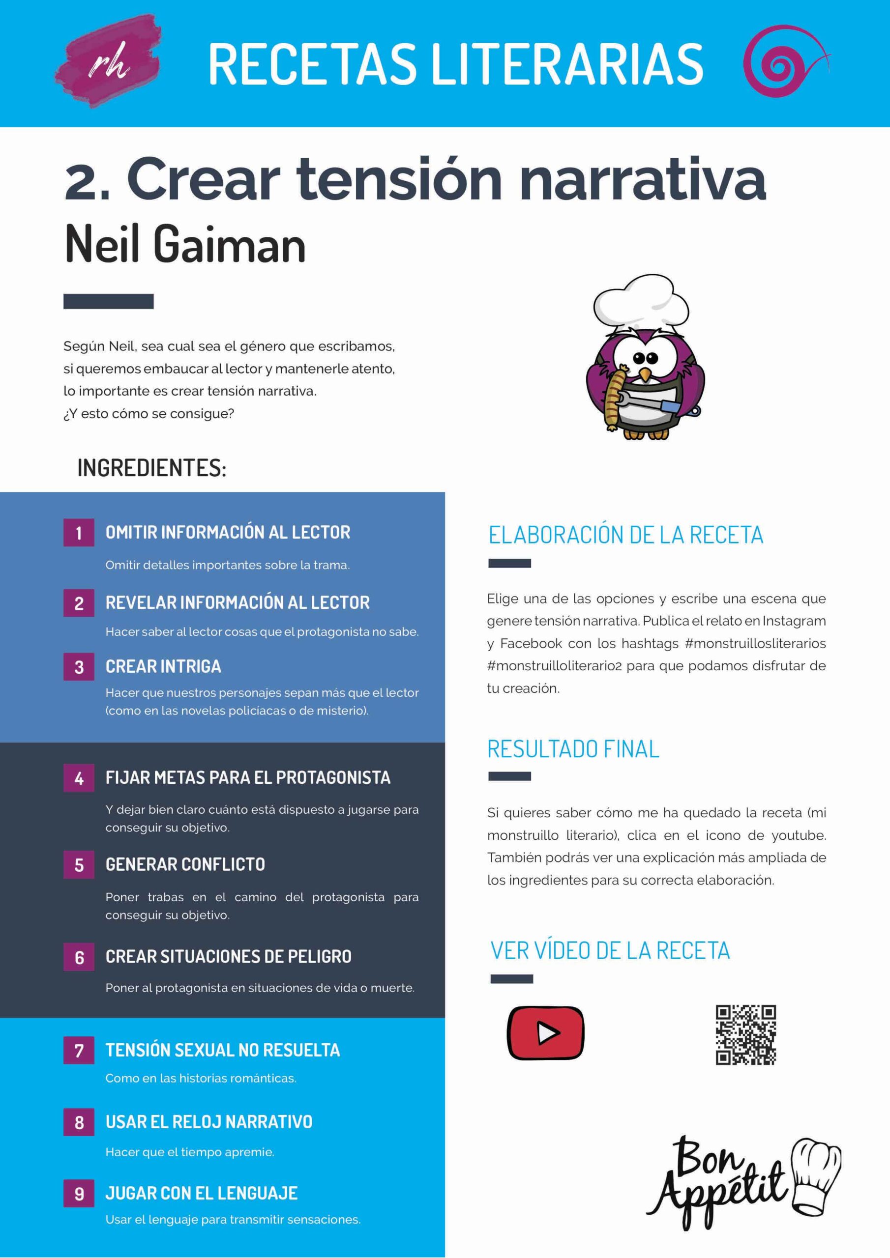Cómo crear tensión narrativa – Neil Gaiman
